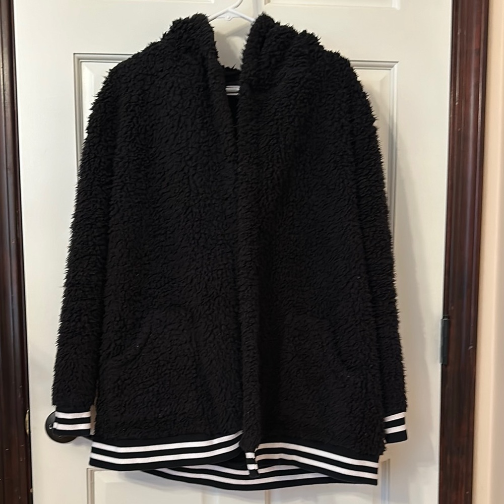 Make + Model Black Teddy Jacket with Hood
